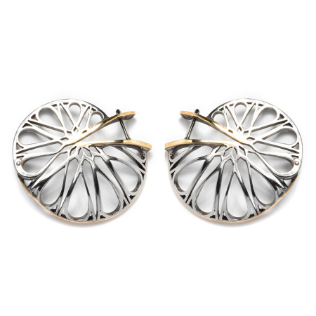 Серьги из серебра с позолотой