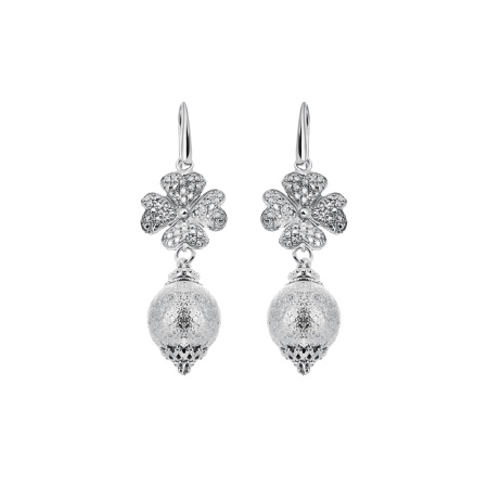 Серьги из серебра «Цветок»