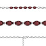 Браслет из серебра с гранатами