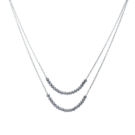 Колье из серебра «Шарики»