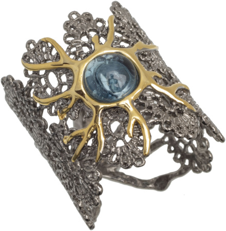 Кольцо из серебра с топазом