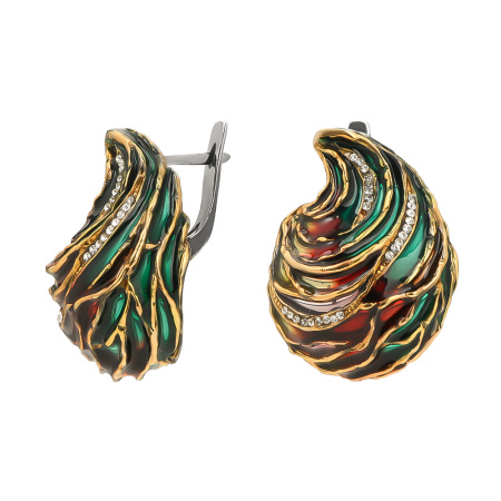 Серебряные серьги «Волна»