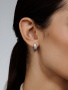 Серебряные серьги с бриллиантом