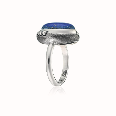 Кольцо из серебра с камнем лазурит