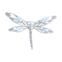 Брошь из серебра с эмалью с фианитами «Стрекоза»