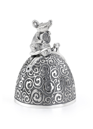 Серебряный колокольчик «Мышонок»