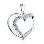 Серебряная подвеска с фианитами «Сердце»