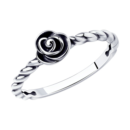 Серебряное кольцо «Розочка»