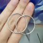Серебряные серьги кольца 3 см
