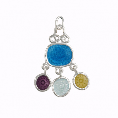 Подвеска из серебра с эмалью