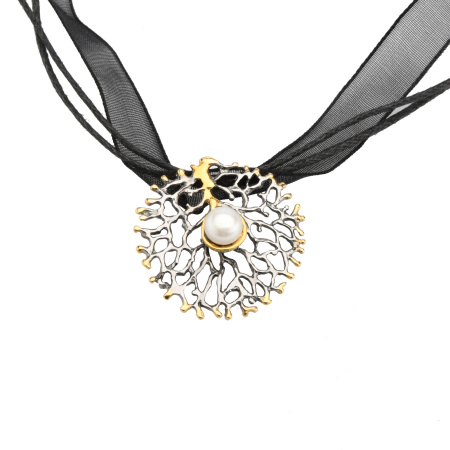 Подвеска из серебра с позолотой