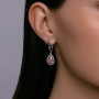 Серьги из серебра с финаитами Розе