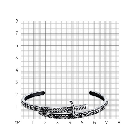 Браслет из серебра «Меч»