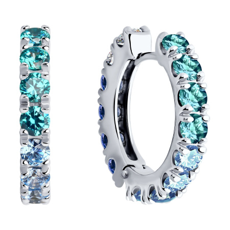 Серебряные серьги с фианитами