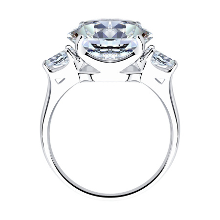 Кольцо из серебра с фианитами