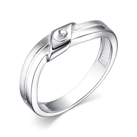 Серебряное кольцо с бриллиантом