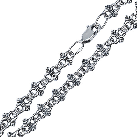 Серебряная цепь «Геральдическая лилия»