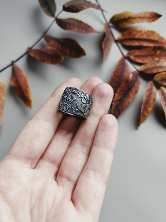Серебряное кольцо «Гербарий»