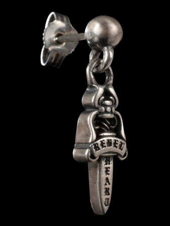 Серебряная моносерьга «Стилет»