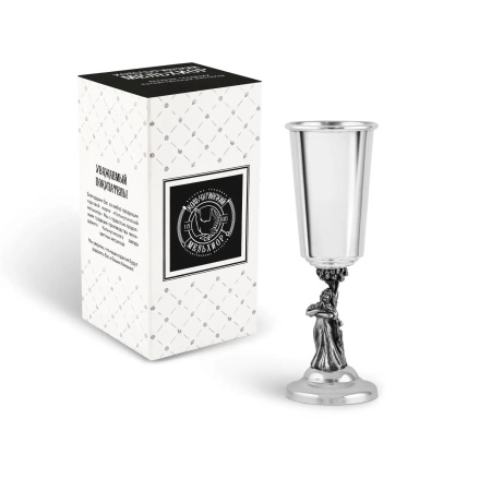 Рюмка «Марья» посеребренная полированная с чернением