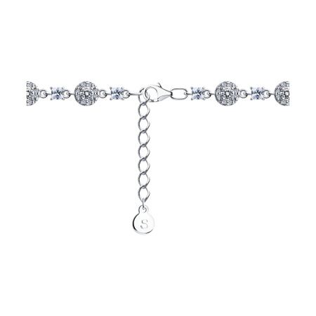 Браслет из серебра с фианитами