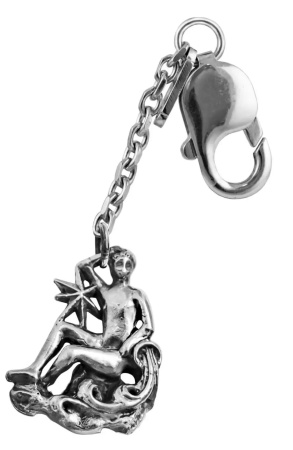 Серебряный брелок для ключей «Зодиак Водолей»