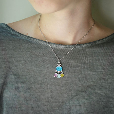 Подвеска из серебра с эмалью