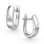 Серьги из серебра с фианитом