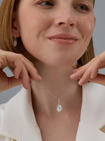 Подвеска из серебра «Цветок»