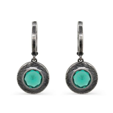 Серебряные серьги с фианитом