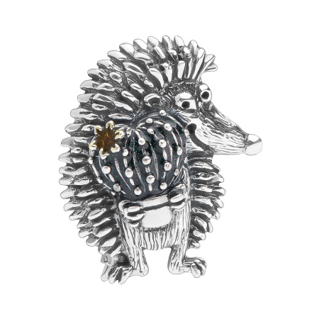 Брошь из серебра с эмалью «Два одиночества»