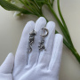 Серьги из серебра «Лунатик»