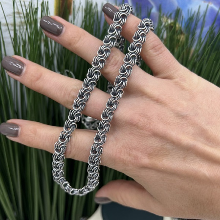 Серебряная цепь «Роза»
