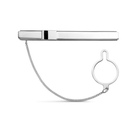 Серебряный зажим для галстука с эмалью