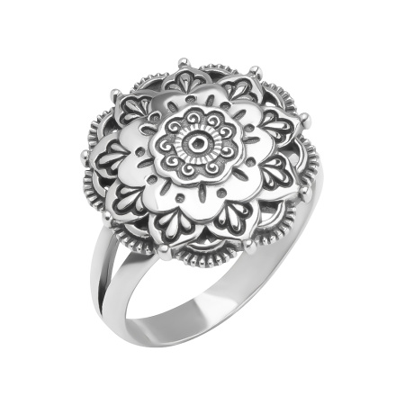 Кольцо из серебра «Цветок»