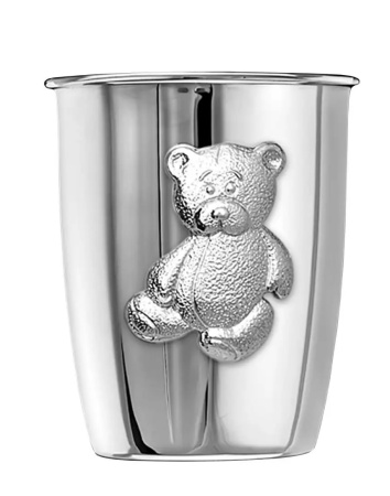 Серебряный детский стакан «Мишутка»