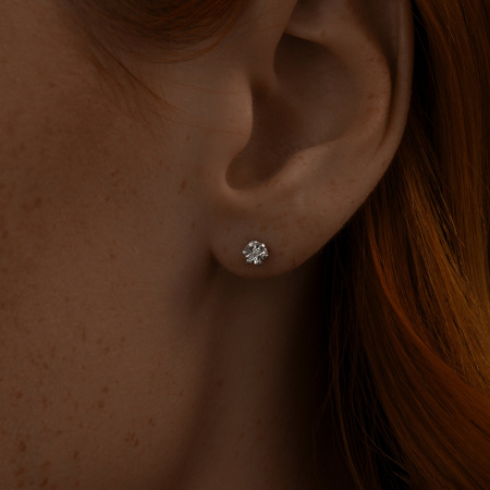 Серьги из серебра с бриллиантами