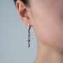 Серьги из серебра с гранатом