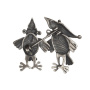 Серебряная брошь «Воронята»