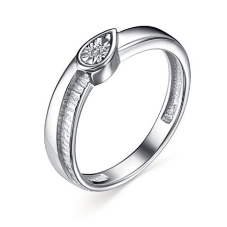 Серебряное кольцо с бриллиантом