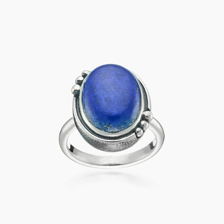 Кольцо из серебра с камнем лазурит
