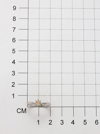 Кольцо серебряное с бриллиантом