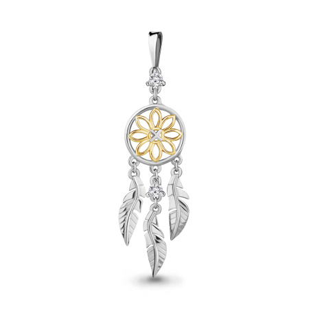 Серебряная подвеска с фианитом «Ловец снов»