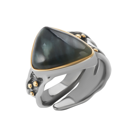 Кольцо из серебра с хризоколлой