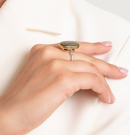 Серебряное кольцо «Песчанный Мотив»