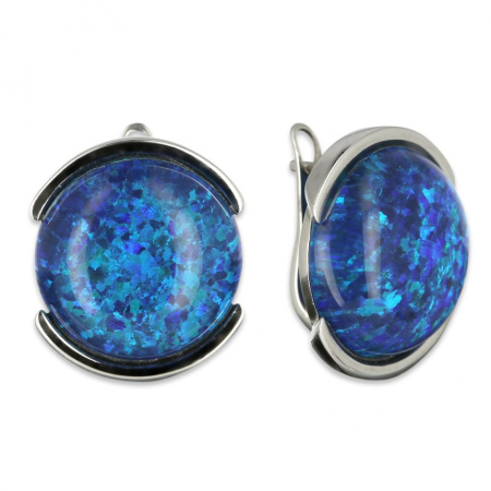 Серебряные серьги с опалом