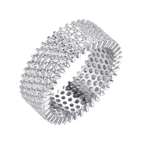 Серебряное кольцо с фианитами