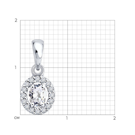 Серебряная подвеска с бриллиантами