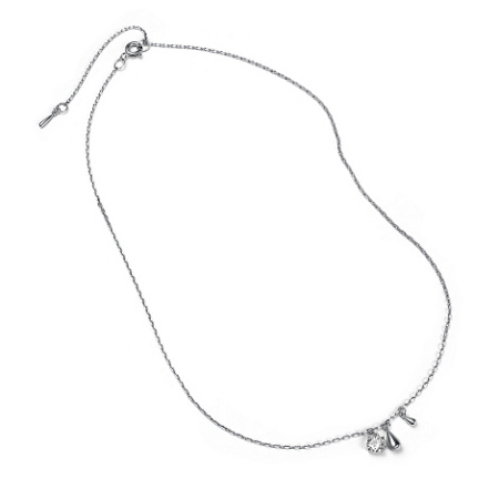 Колье из серебра с фианитом «Капля»