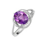 Кольцо из серебра с аметистом